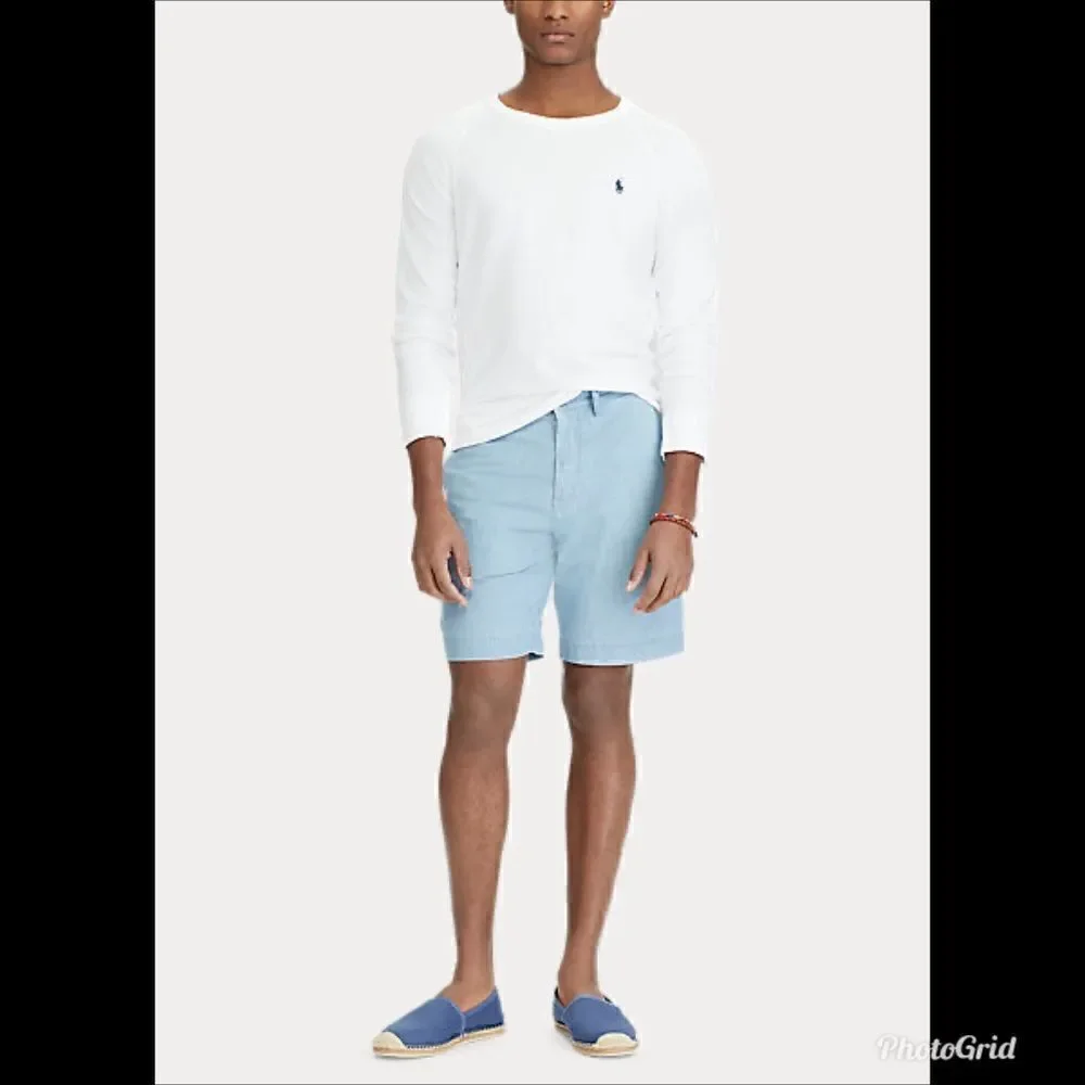 Polo Ralph Lauren Classic Fit Chambray Blue Shorts